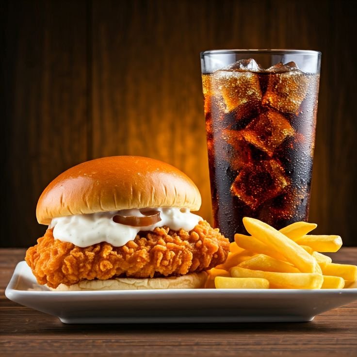 Chicken Burger + Coca Cola